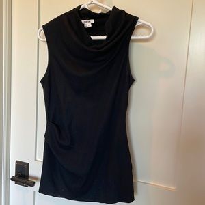 Helmut Lang Women's small cowl neck black sleeveless top